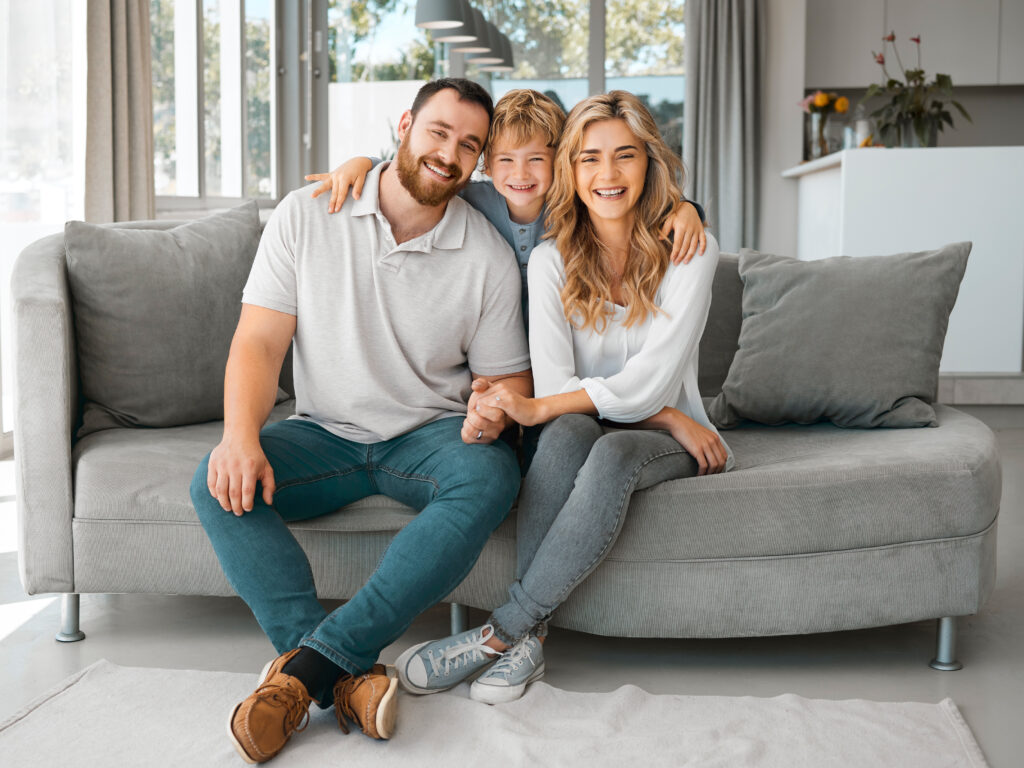 Happy Family Capturing a Moment in Their Newly Built Home in Australia